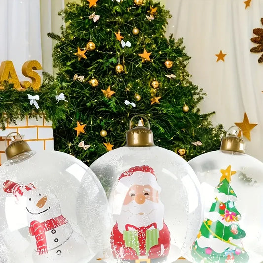 Giant LED Inflatable Christmas Ball | Remote Control Outdoor Decor Inflatable Christmas Decor Peaceful Pleasures Health and Wellness