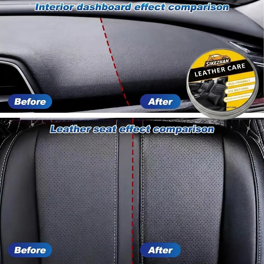 Natural Leather Conditioner Balm – Odorless Car Seat Care Cream