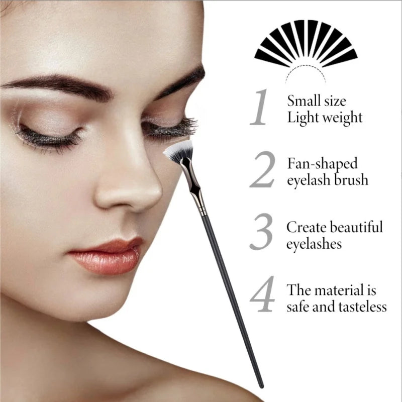Fan-shaped eyelash brush, mascara brush, eyelash comb separator, suitable for upper and lower eyelashes Eyelash makeup tools Peaceful Pleasures Health and Wellness