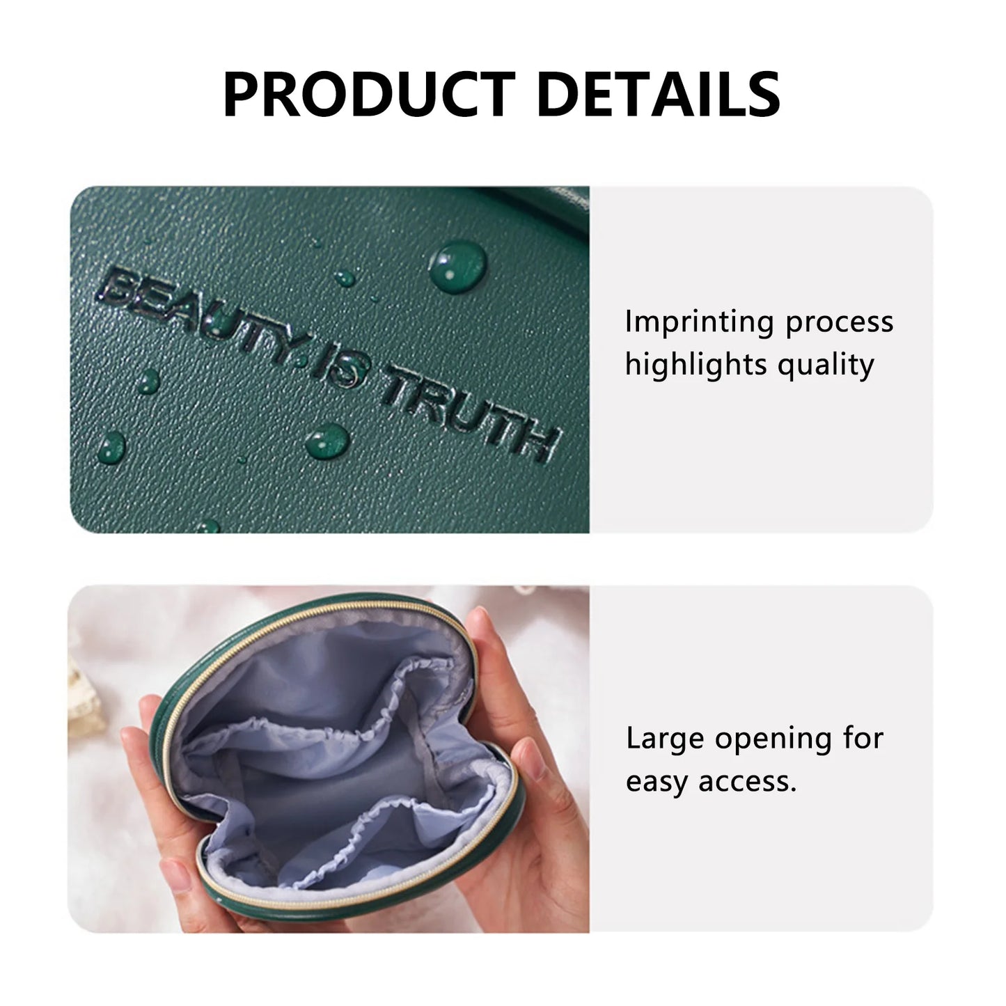 Lipstick Storage Pouch Wallet Insert Portable Cosmetic Bag Compact Lightweight Travel Essential Durable Polyester PVC Coating Peaceful Pleasures Health and Wellness