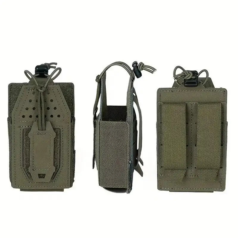 Universal Tactical Two-Way Radio Pouch Molle System Walkie Talkie Carrying Case Holder Durable Nylon Equipment Bag Peaceful Pleasures Health and Wellness