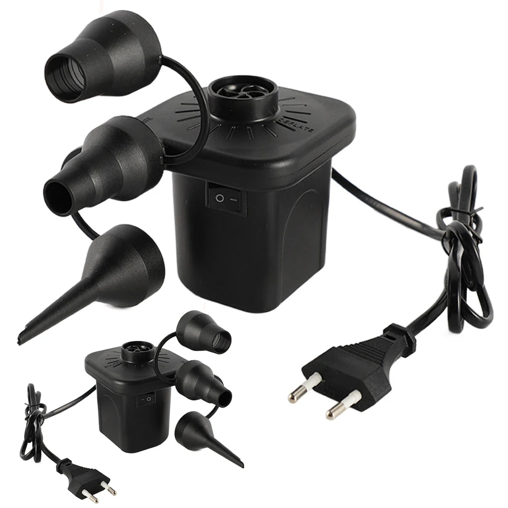 Electric Air Pump 3 Nozzles – Portable Inflator & Deflator Pump