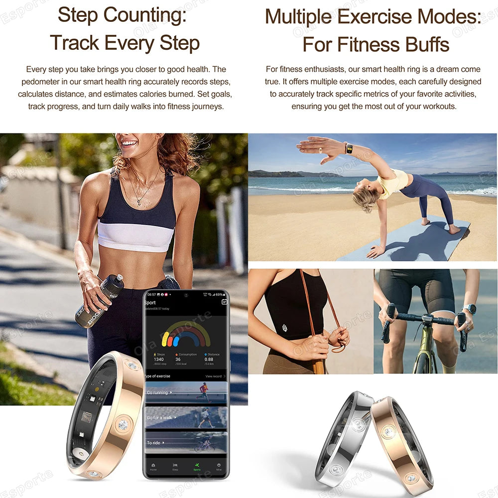 2025 Smart Ring | Heart Rate, Sleep & SpO2 Tracker – IP68