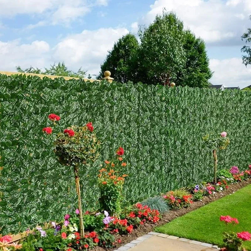 Artificial Ivy Fence Panel 50x100cm | Faux Green Wall Privacy