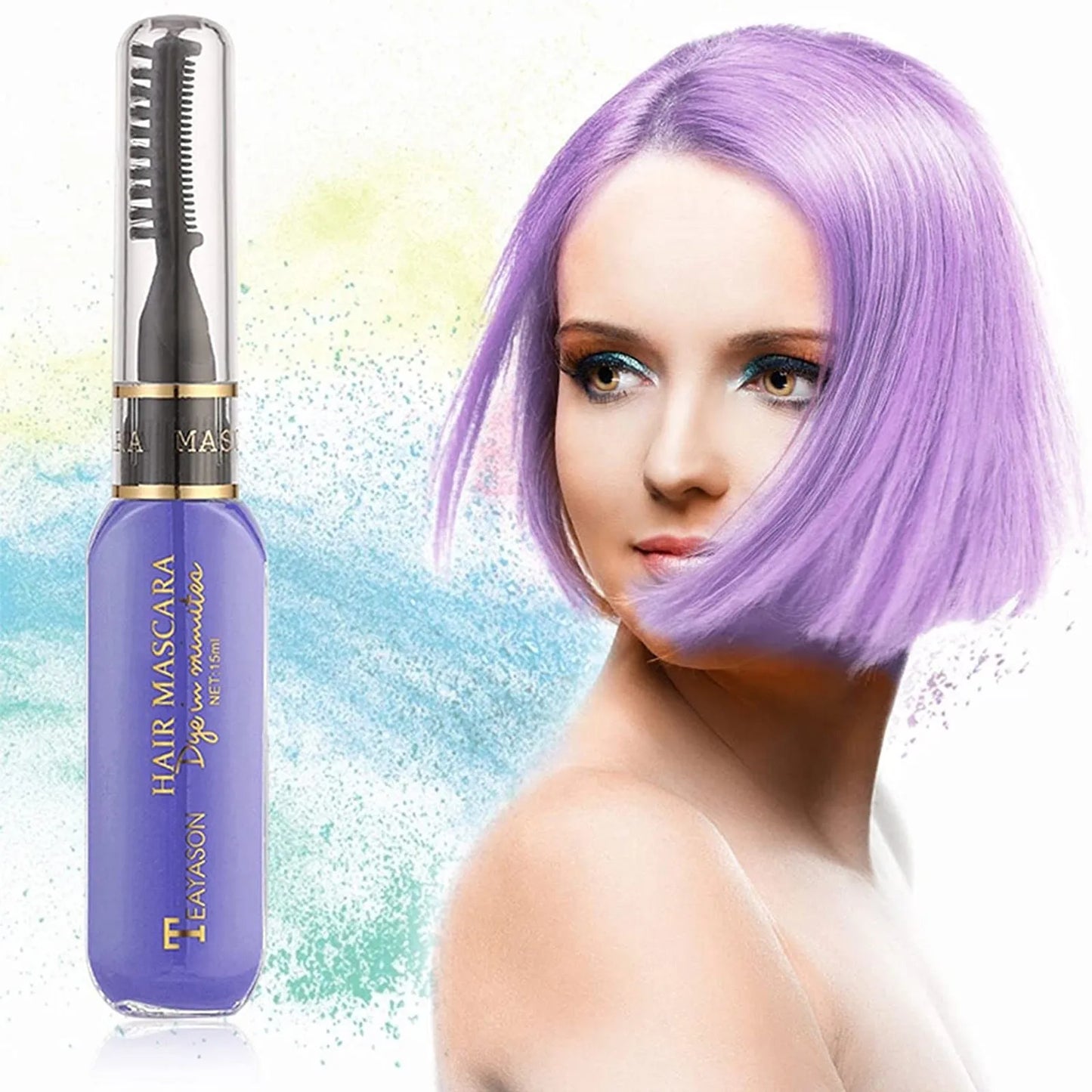 13 Colors Disposable Hair Dye Temporary Hair Mascara Instantly Hair Color Diy Great Gift Casual Party Stage Performance Decor Peaceful Pleasures Health and Wellness Light blue One Size