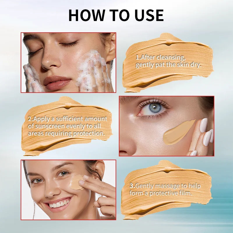 Tinted Sunscreen-Instant Glass Skin Glow BB Cream With SPF 50, Natural Glow,Waterproof, Warm Yellow Tone That Adapts To Skin Peaceful Pleasures Health and Wellness