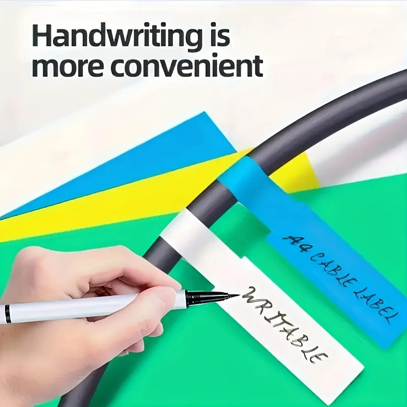 Self-adhesive Cable Labels Colorful Waterproof Wire Marking Ties