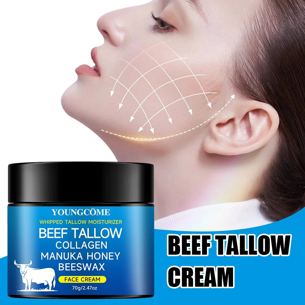 Tallow face cream raw Honayolive oil Anti Aging Face Cream Wrinkle Remover Collagenr Smooth Wrinkle Moisturizing Firming Peaceful Pleasures Health and Wellness
