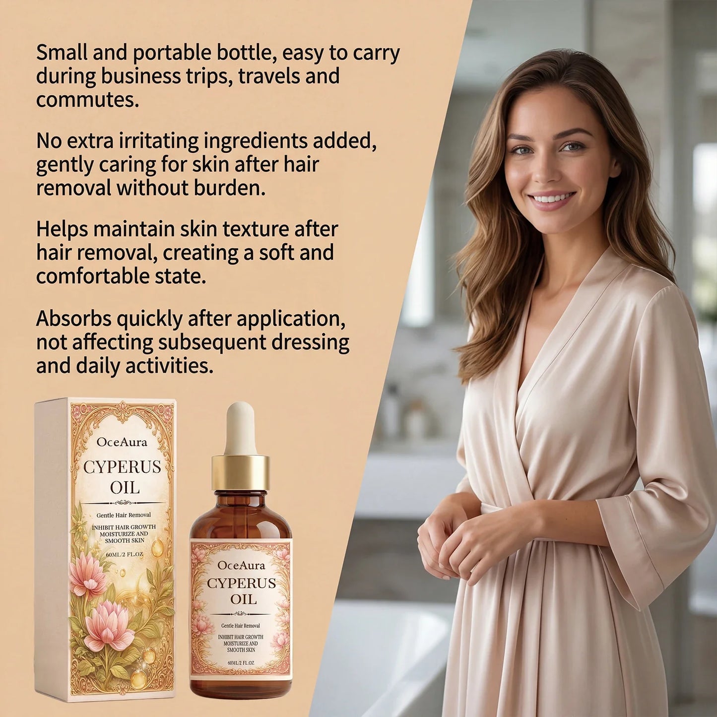 Hair Removal Care Essence Oil – Nourishing Skin Formula