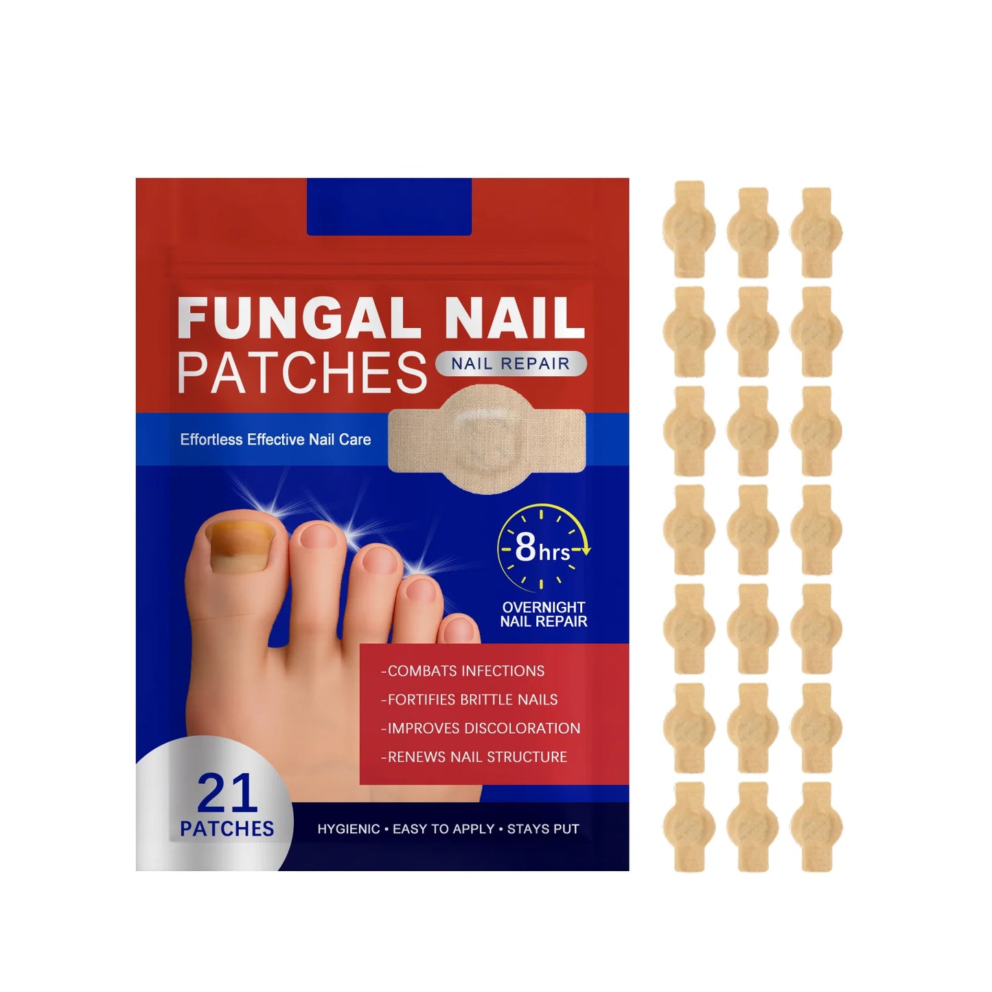 21pc Fungal Nail Repair Patches – Ingrown & Damaged Nail Care