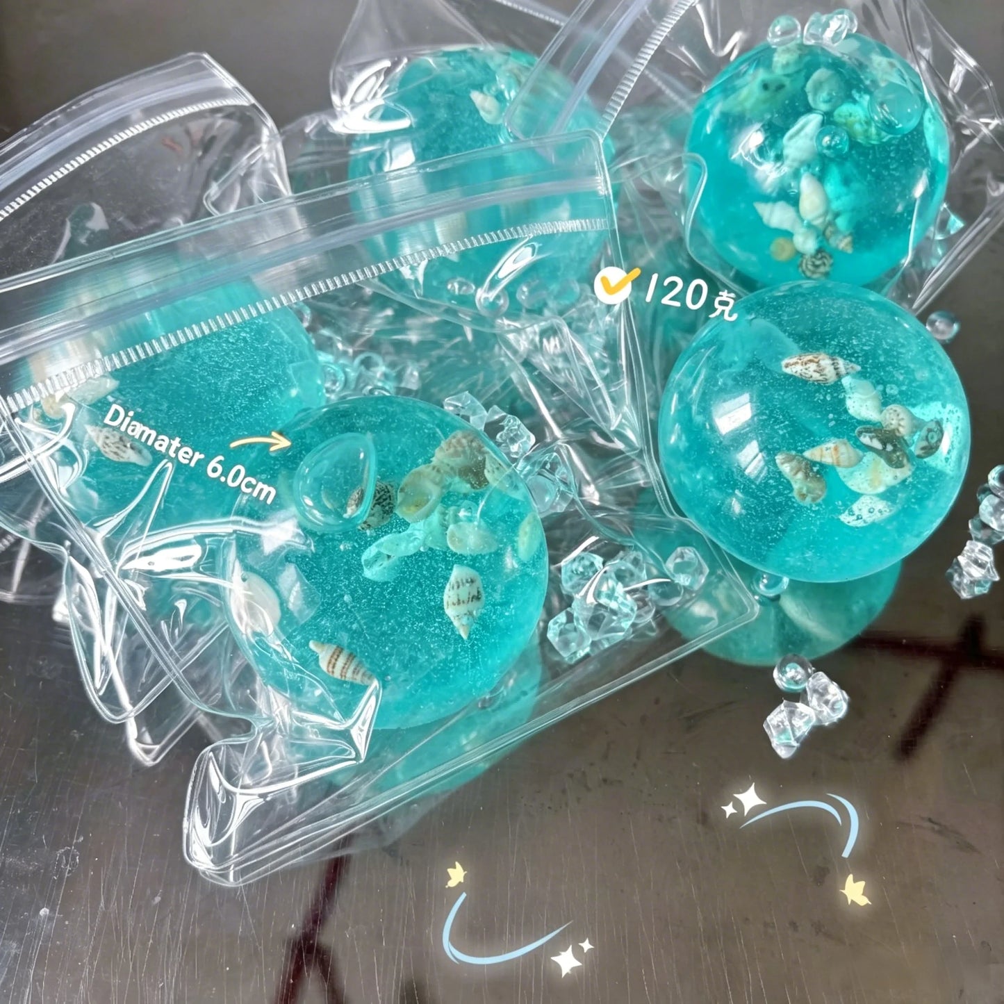 Adult Squishy Ocean Stress Balls Autism Sensory Toys For Stress And Anxiety Relief Maltose Water Ball Fidget Toys Bulk Gift Peaceful Pleasures Health and Wellness