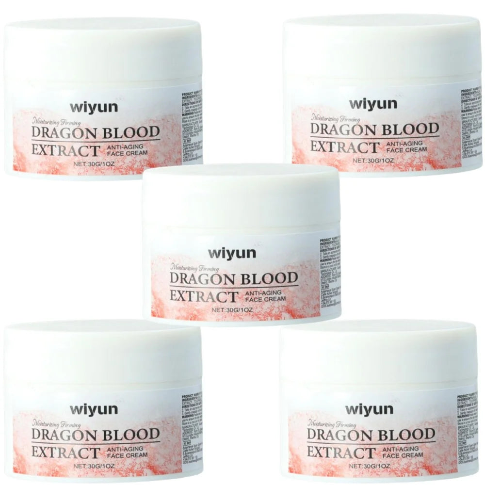 Dragon Blood Cream Moisturizer Skin Rejuvenating Lazy Facial Cream Improve Dry Rough Skin Korean Cosmetics For Face Cream Peaceful Pleasures Health and Wellness 5 PCS