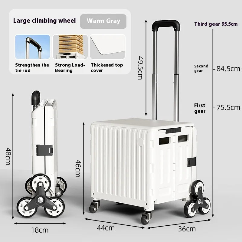 Foldable Shopping Cart with Wheels | Lightweight Collapsible Trolley