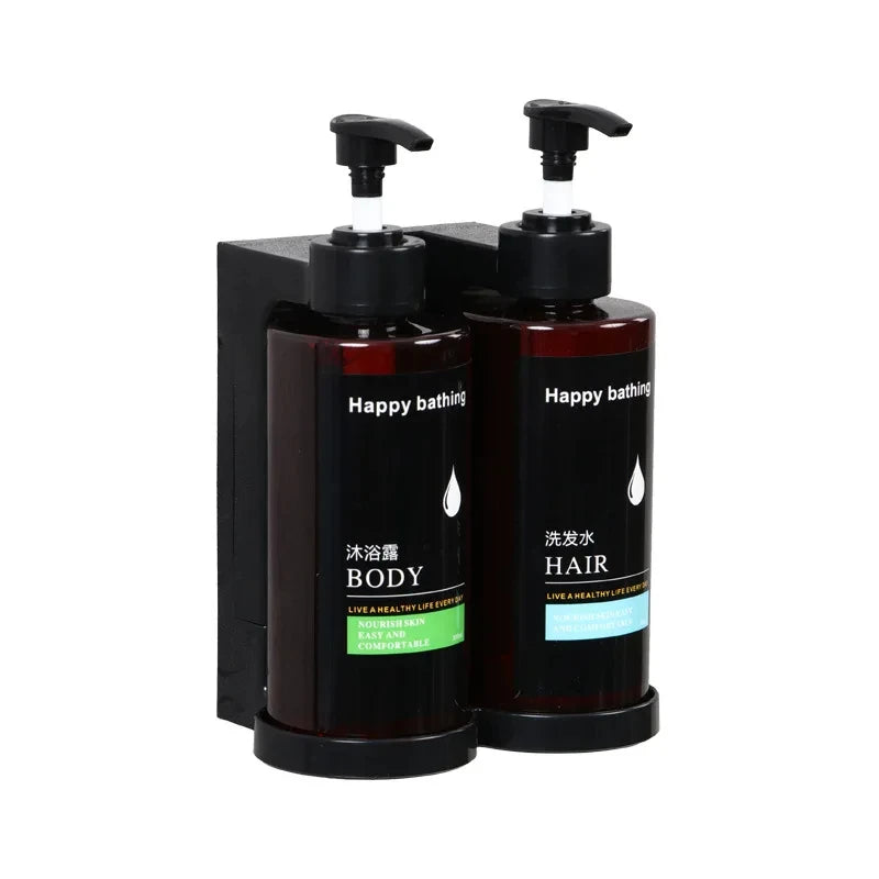Wall-Mounted Manual Soap Dispenser Set – No-Drill Bottles