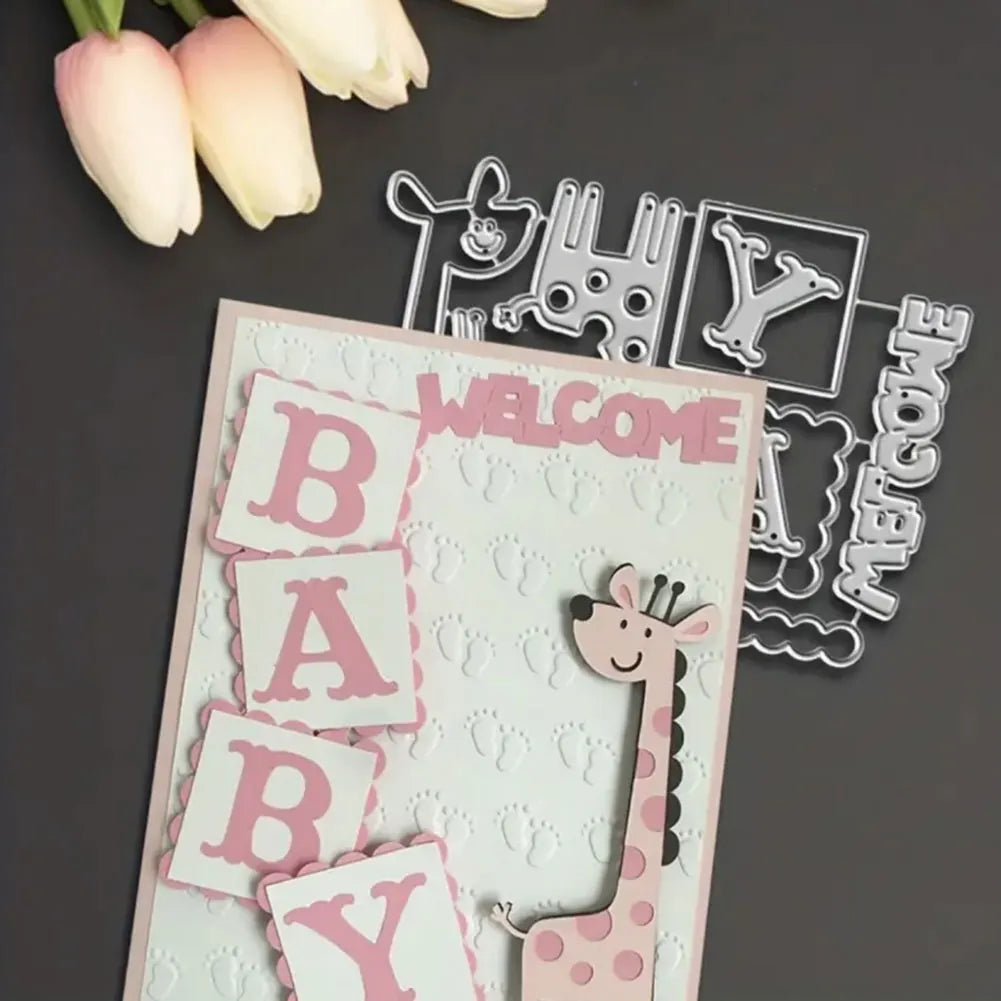 Welcome Baby Metal Cutting Die | Card Making & Scrapbook Stencil