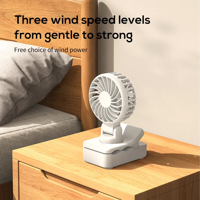 HOMEFISH Multifunctional Sunshade Umbrella Clip Fan USB Rechargeable Portable Mini Cooling Fan for Outdoor Live Streaming Travel Peaceful Pleasures Health and Wellness