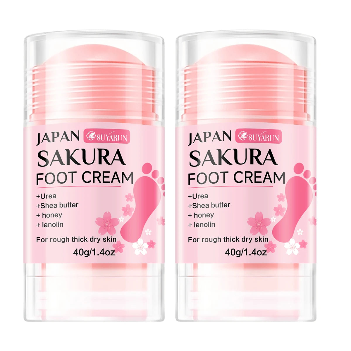SUYARUN 60% Urea Foot Cream Stick - Moisturizing & Exfoliating, Cracked Heel Repair, Deep Hydration for Dry Feet, Long protect. Peaceful Pleasures Health and Wellness F-F