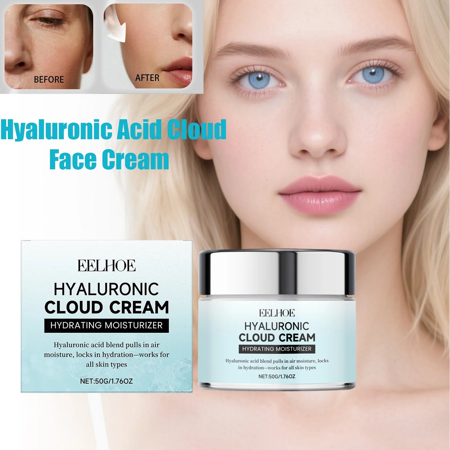 Hyaluronic Cloud Cream – Hydrating Face Moisturizer & Primer