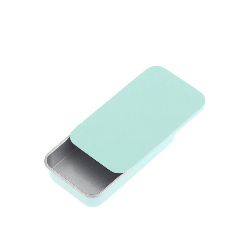 Aluminum Slide Cover Tin Box | Refillable Storage for Lip Balm & More