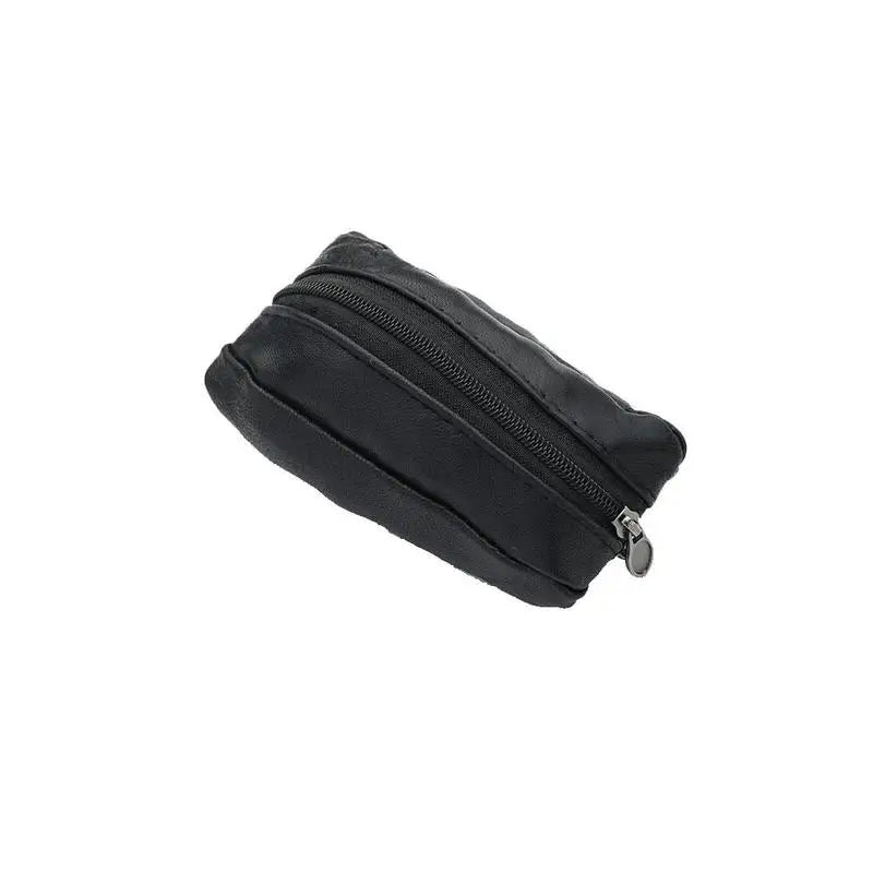 12*7cm small black coin purse Women's purse Leather key bag Fashion handbag coin purse Peaceful Pleasures Health and Wellness Black