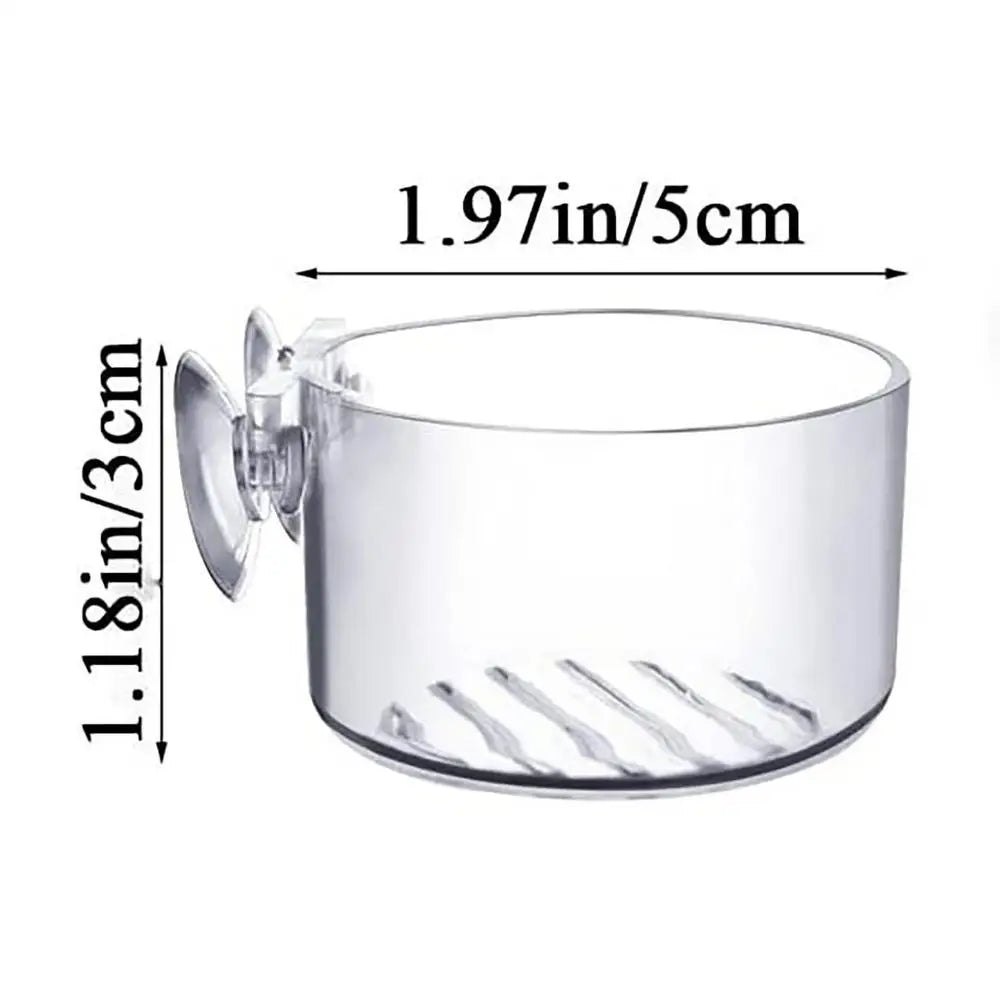 Acrylic Aquarium Plant Cup with Suction Holder | Fish Tank Pot