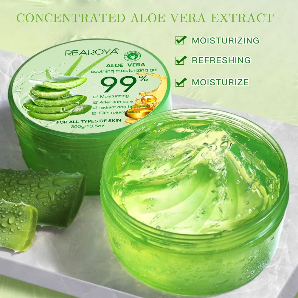 99% Aloe Vera Moisturizing Gel Creams Refreshing Non Sticky Facial Facial Wash Free Deep Nourishing Maintain Skin Face Care Peaceful Pleasures Health and Wellness