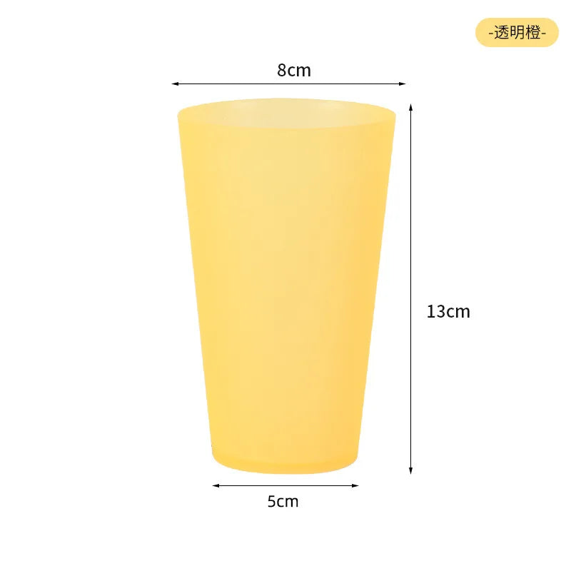 Unbreakable Stackable Restaurant Plastic Tumbler/Cup (Set of 8) 16 Ounce Clear for Restaurants and Home Dishwasher Safe BPA Free Peaceful Pleasures Health and Wellness Orange