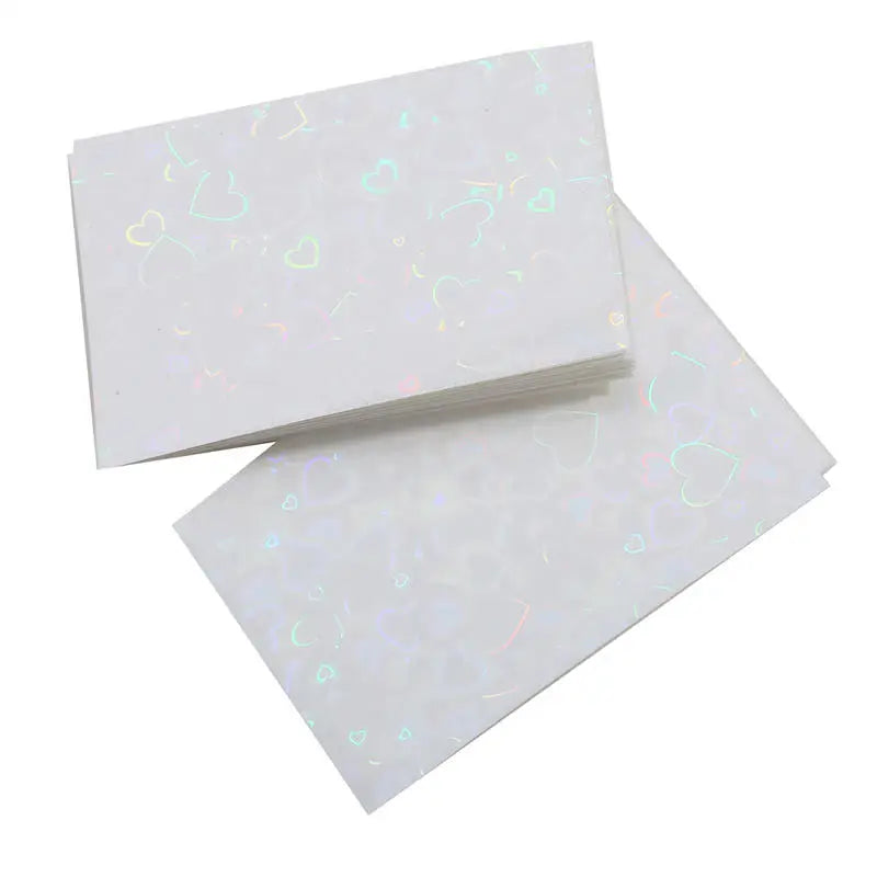 50Pcs/Pack Holographic Heart Kpop Photocard Sleeves Double Layer Matte Card Protector for Photo Cards Album Collectibles Peaceful Pleasures Health and Wellness white 2-Packs