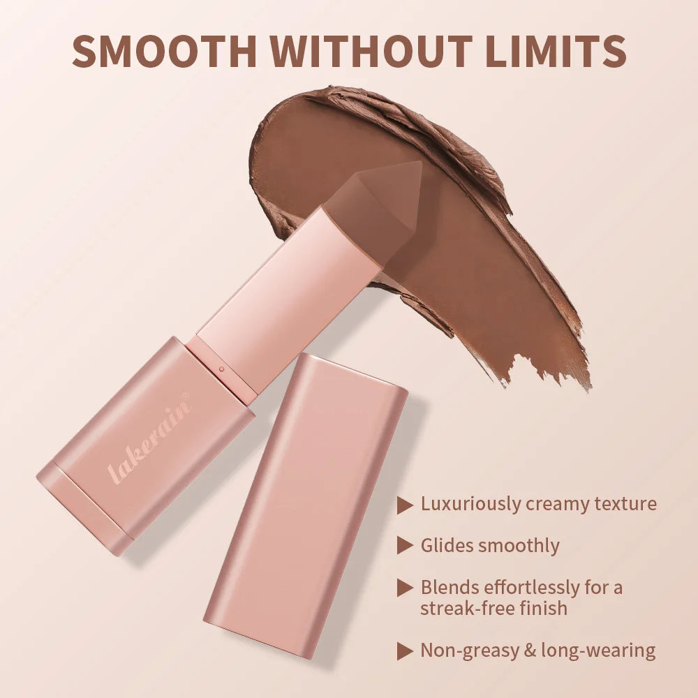 Lakerain Bronzer Cream Stick 3D Makeup Effect Improve Fine Lines Brightening & Grooming 2 IN 1 Bronzer Cream for All Skin Types Peaceful Pleasures Health and Wellness
