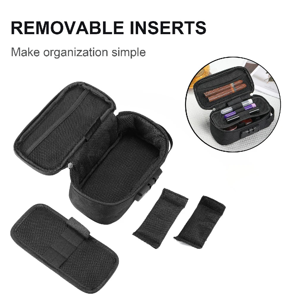 WEFITON 1PCS Smell Proof Bag with Combination Lock, Odor Proof Stash Box Travel Case, Odorless Storage Pouch Gift for Men Women Peaceful Pleasures Health and Wellness