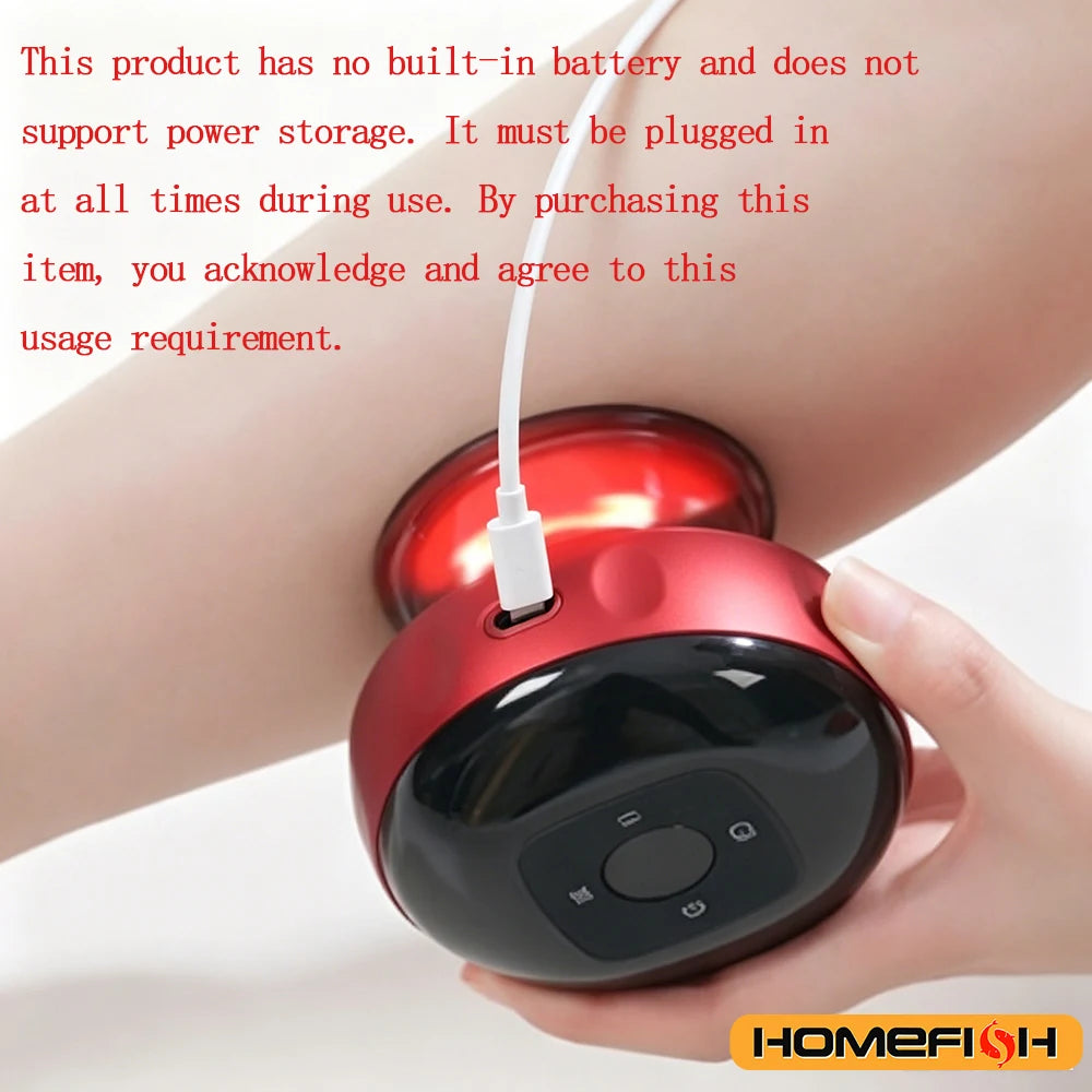 Heating Intelligent Vacuum Cupping Massager - Gua Sha Cupping Massager for Back Neck Arm Body Peaceful Pleasures Health and Wellness