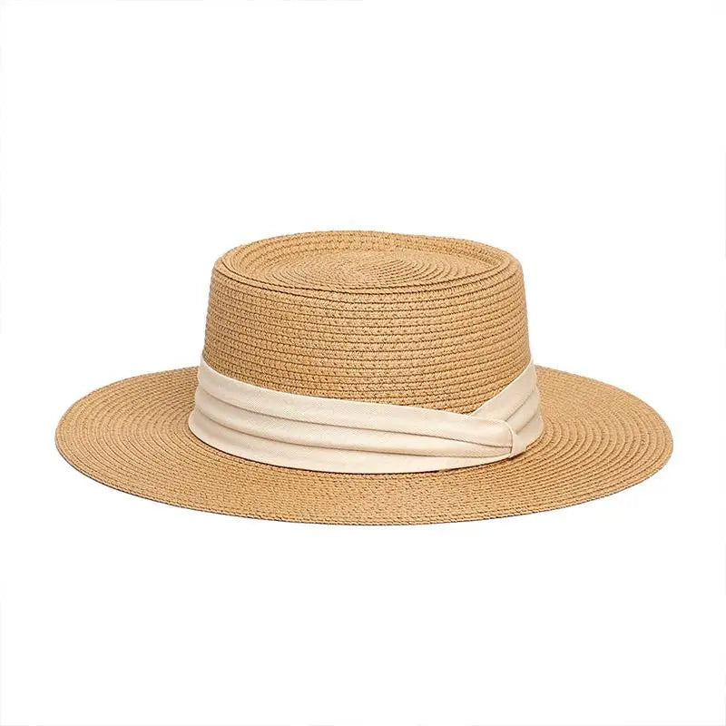 Women's Wide Brim Panama Straw Hat | UV Sun Protection