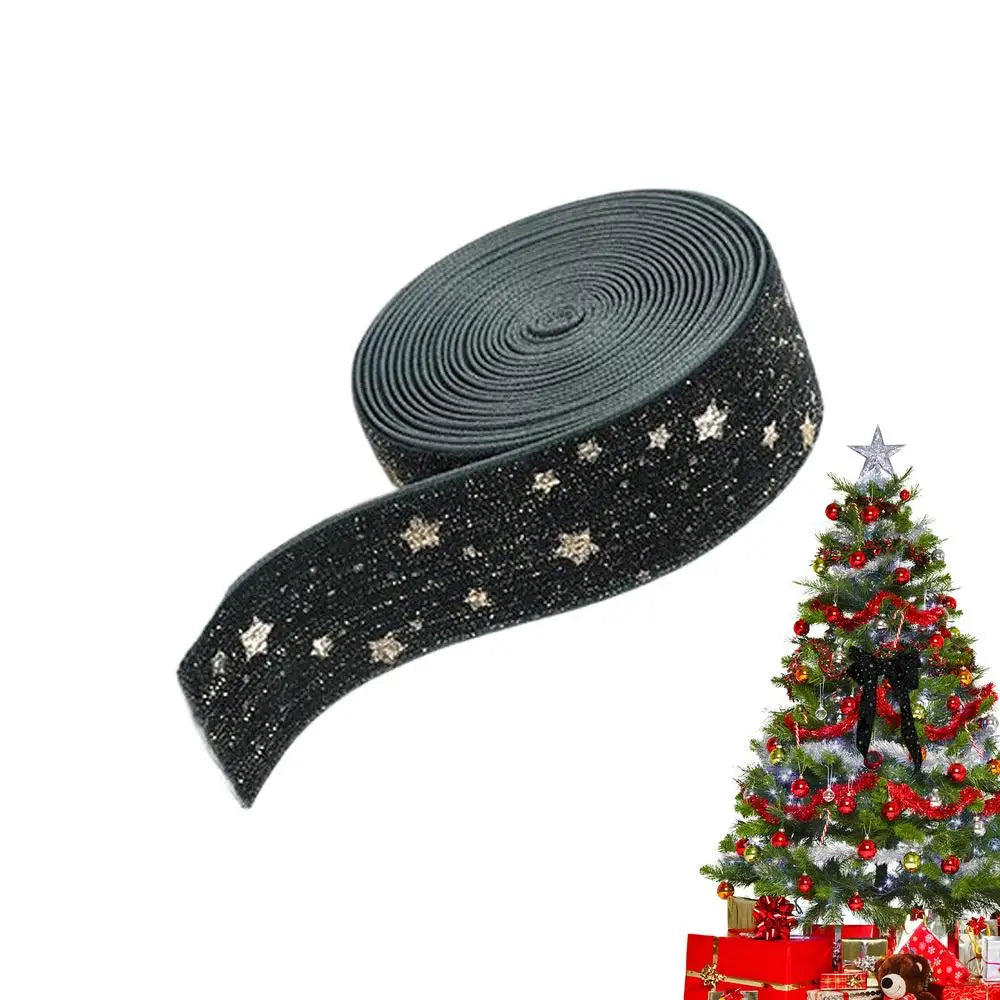 Christmas Ribbon For Crafts Crafts Packaging 78 Inch Velvet Ribbon Embroidery For Wreath Bouquet Cake Baking Ornaments Wedding Peaceful Pleasures Health and Wellness China Mainland 2.5CM black L