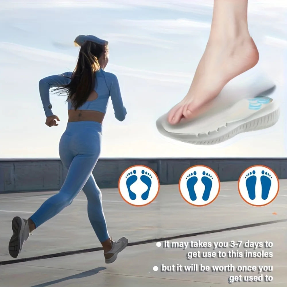 1Pair Arch Support Insoles For Women Men Pain Relief Orthotics For Flat Feet Lightweight & Shock Absorbing Running Sport Inserts Peaceful Pleasures Health and Wellness