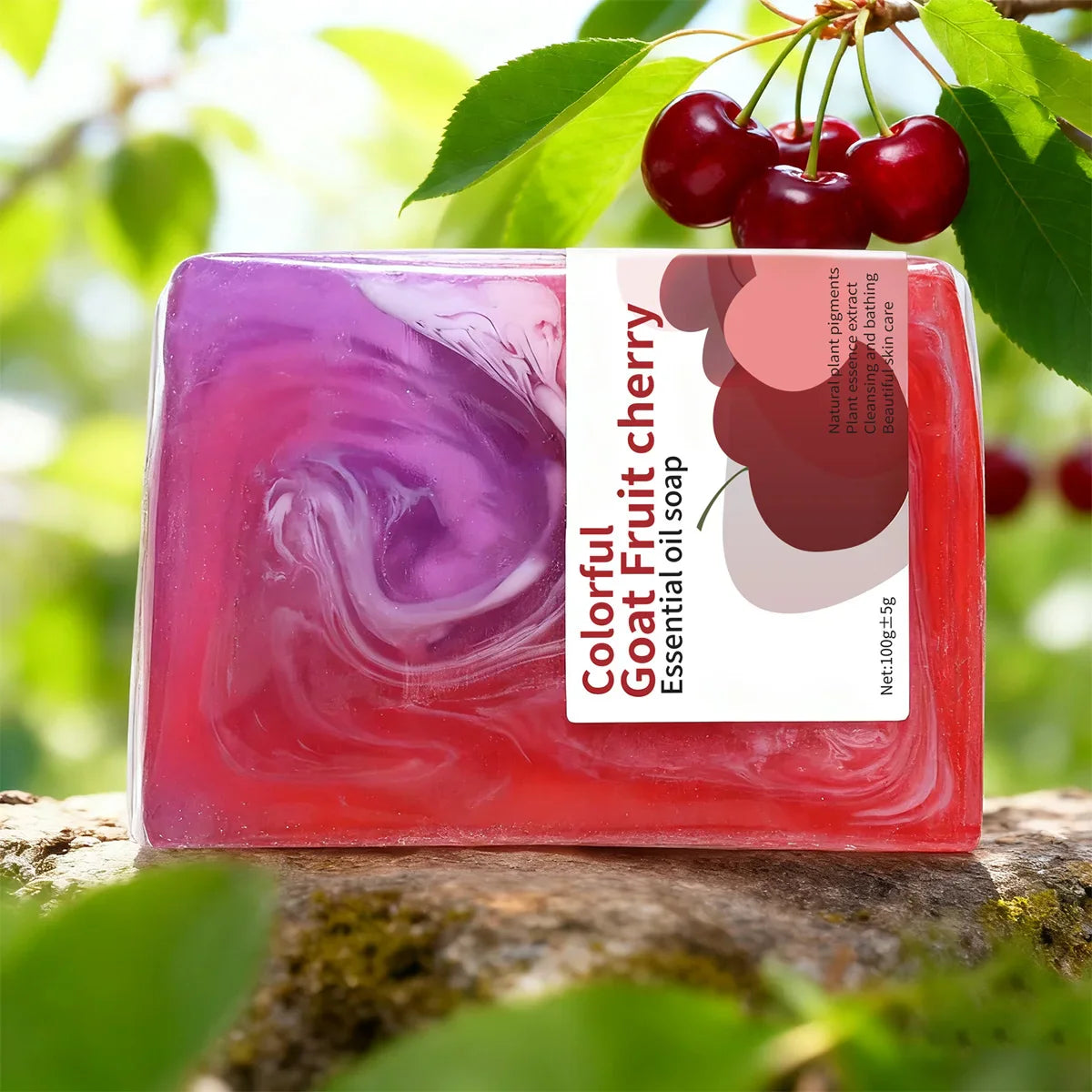 Cherry Organic Handmade Soap – Moisturizing & Brightening Bar