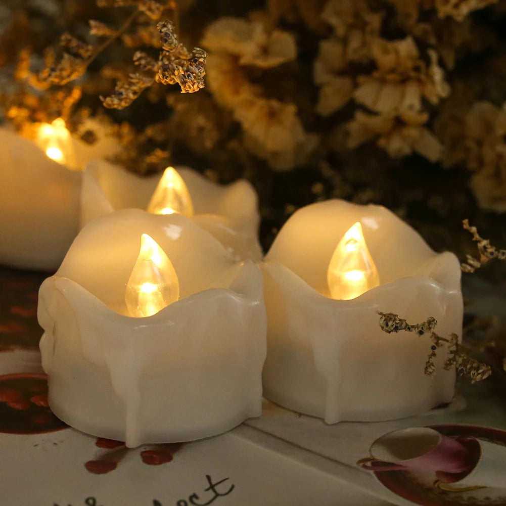 Flameless Votive Candles 24/48 Pack LED Electronic Candle with Remote Control Battery Operated Flickering Flame for Table Decor Peaceful Pleasures Health and Wellness