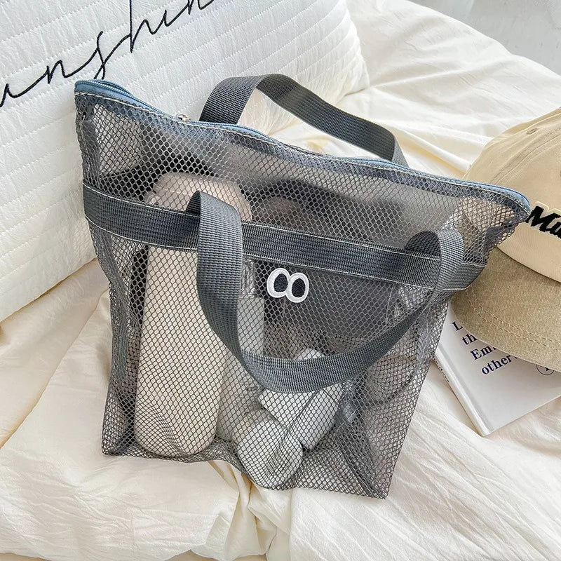 Portable Mesh Shower Caddy – Quick-Dry Travel Toiletry Bag