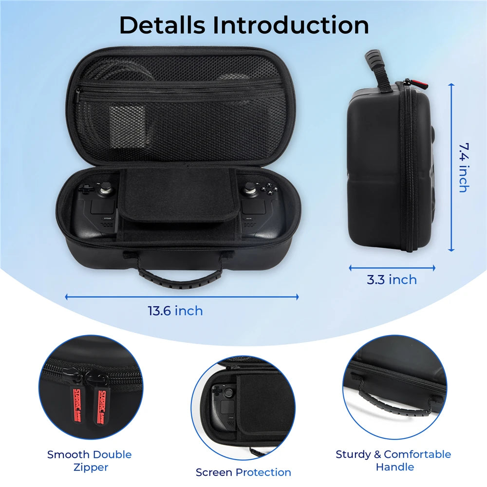 For Rog Ally X Case Portable Travel Bag For ROG Ally/Steam Deck/PS Portal Carrying Case For Switch Accessories Peaceful Pleasures Health and Wellness