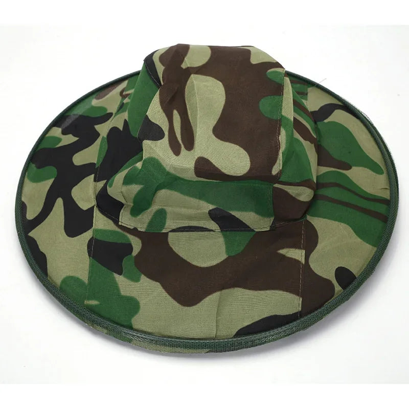 Head Face Protection Veil Mask Hat Bee Bug Insect Anti-mosquito Safety Prevention Head Net Camouflage Beekeeping Hat Peaceful Pleasures Health and Wellness