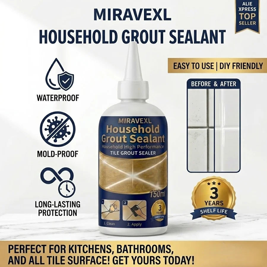 MIRAVEXL Waterproof Grout Sealer & Tile Repair Kit with Tools
