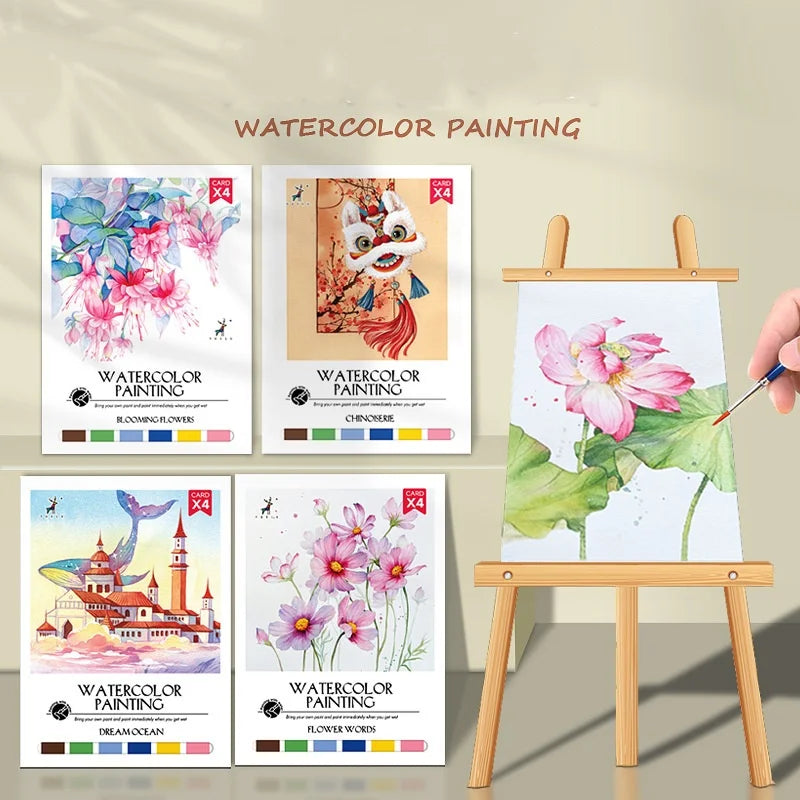 Bview Art Parent-child Gouache Painting Watercolor Pads DIY Coloring