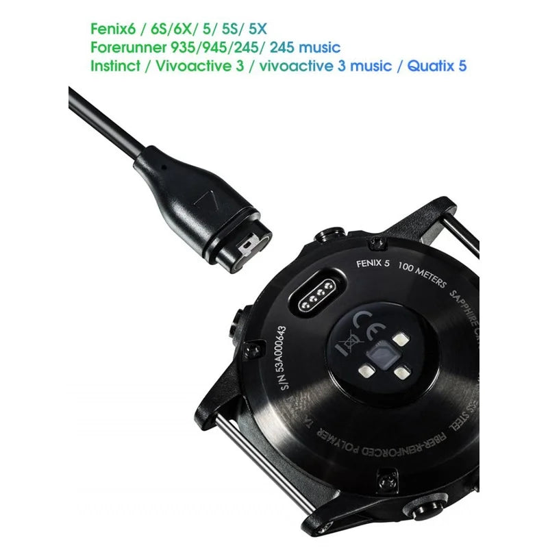 Garmin Smartwatch Charger Cable – Fenix, Forerunner & Venu Peaceful Pleasures Health and Wellness