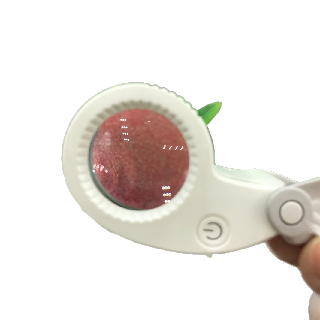 Magnifier Charging New Portable Creative Folding 40X 60X Magnifier White Light Purple Light Peaceful Pleasures Health and Wellness