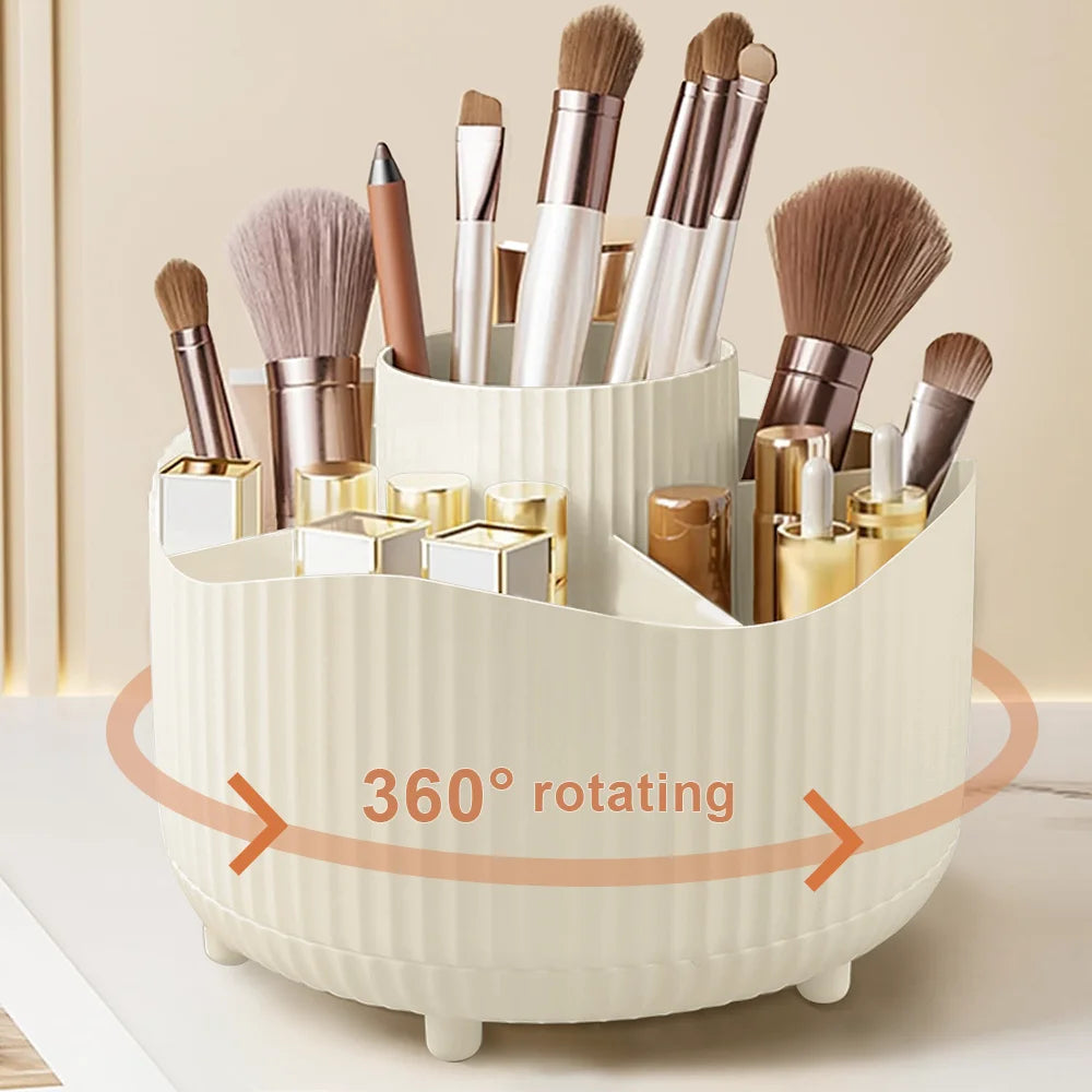 360° Rotating Makeup Brush Holder | Transparent Organizer Makeup Brush Organizer Peaceful Pleasures Health and Wellness ZY-BE-360