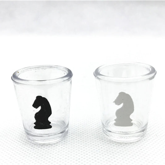 Stop Small Shot Glass Chess Set Wine Glass Chess Game Suitable For Bar Coffee Decoration Peaceful Pleasures Health and Wellness