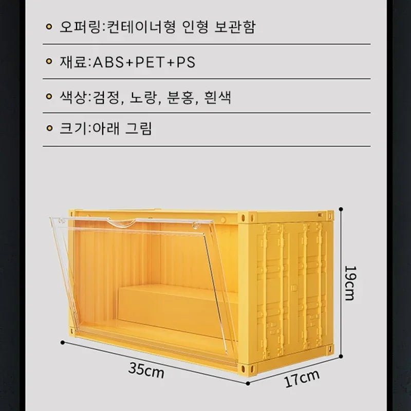 Sound-Activated LED Doll Display Box 35x17x19cm | Storage Case