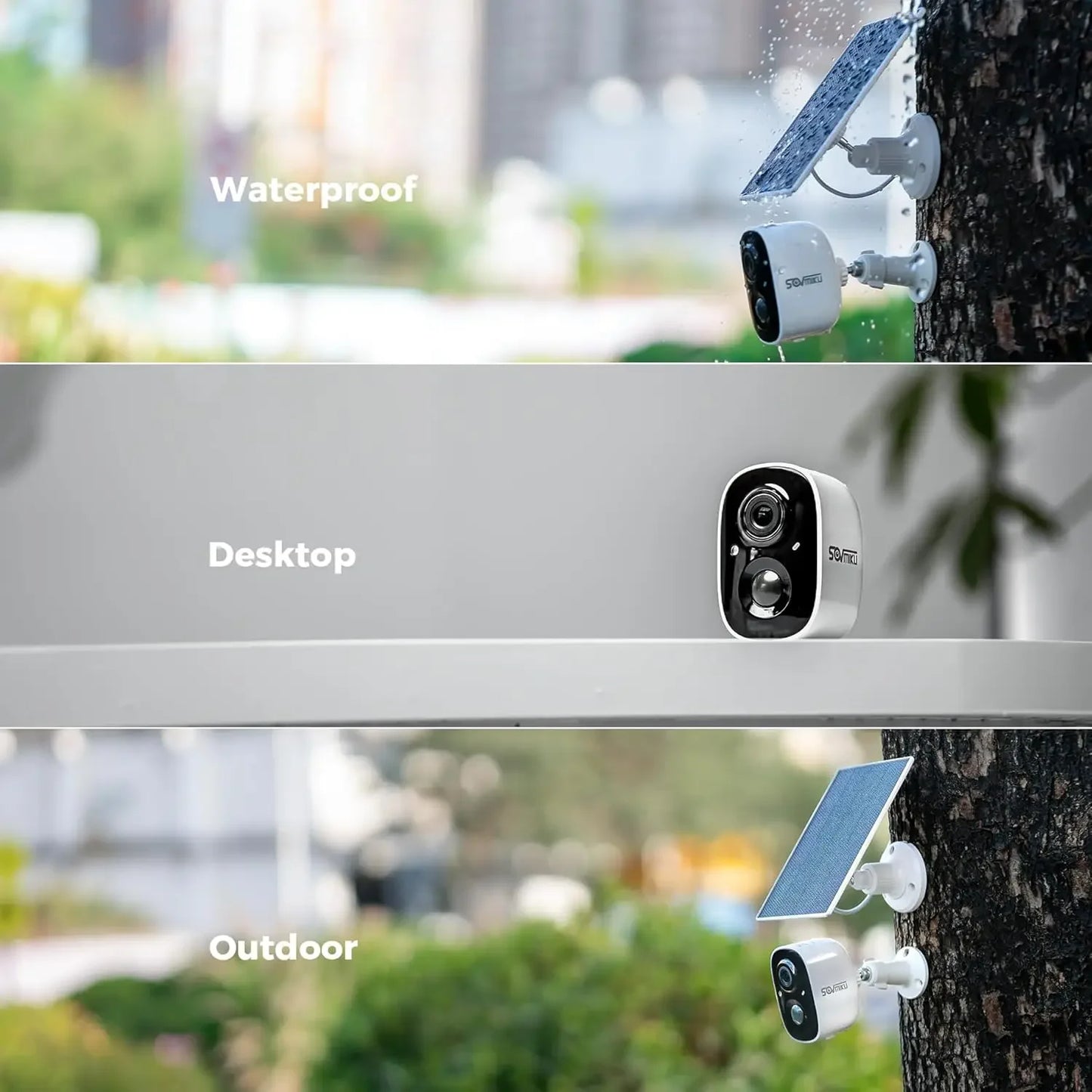 Solar Security Camera Wireless Outdoor, Battery Powered, PIR Motion Detection, Two Way Audio, Night Vision Peaceful Pleasures Health and Wellness