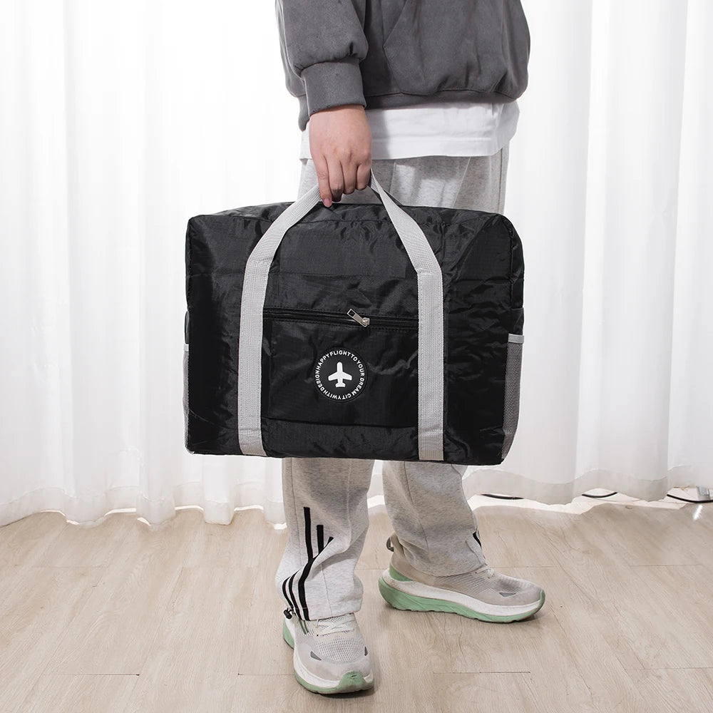 Large Capacity Foldable Airplane Bag Portable Travel Bag Lever Lift Sports & Fitness Organizer Storage Bag for Travel Peaceful Pleasures Health and Wellness