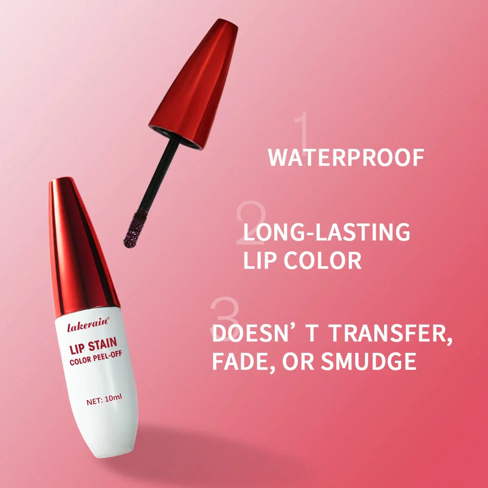 Lakerain Peel-Off Lip Stain – Matte, Waterproof, Long-Lasting