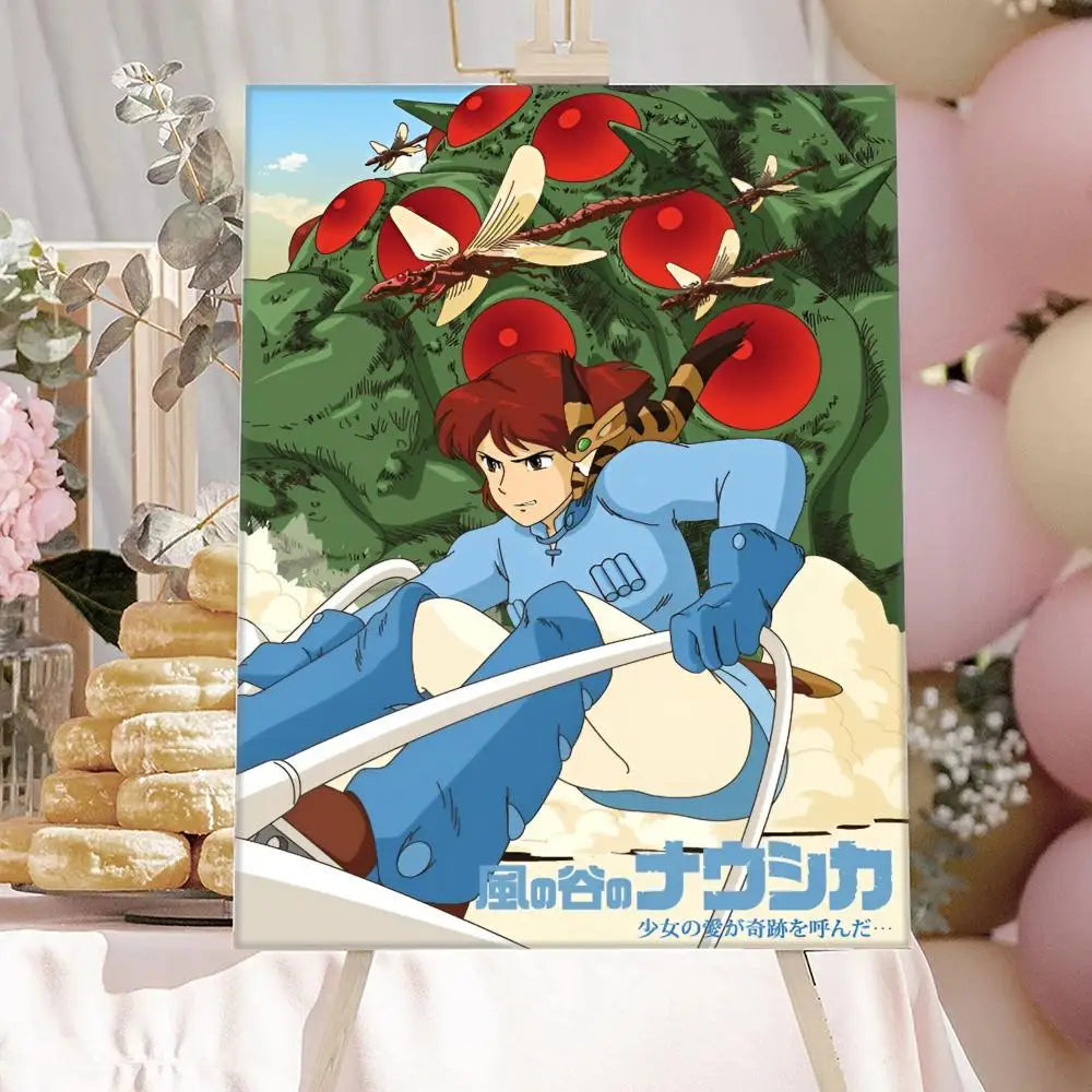 Nausicaä Valley of the Wind Anime Canvas Poster | Wall Art Anime Canvas Poster Peaceful Pleasures Health and Wellness
